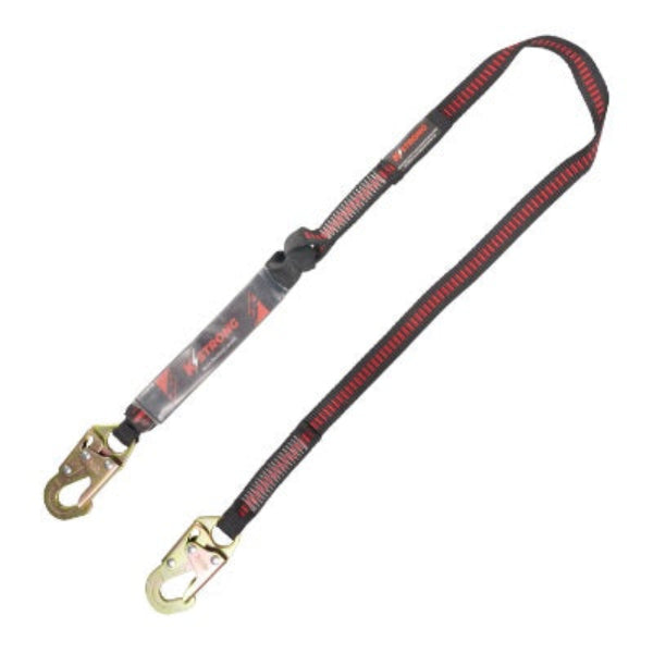 Shock Absorbing Lanyard - Clear Shock Pack - 2 Snap Hooks - All Sizes