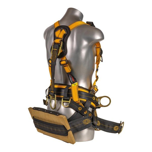 Kapture 5 Point Element Full Body Harness - Oil & Gas Derrick Series - 7 D-Rings - Tongue Buckle Legs - Shoulder Pads & Waist Belt - Bosun Chair - All Sizes