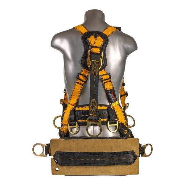 Kapture 5 Point Element Full Body Harness - Oil & Gas Derrick Series - 7 D-Rings - Tongue Buckle Legs - Shoulder Pads & Waist Belt - Bosun Chair - All Sizes