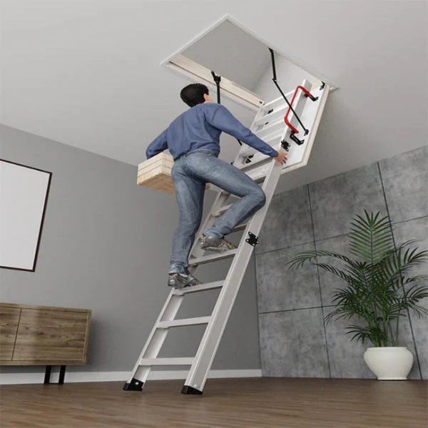 Aluminum Aesthetic Attic Ladder - 47in x 23.5in