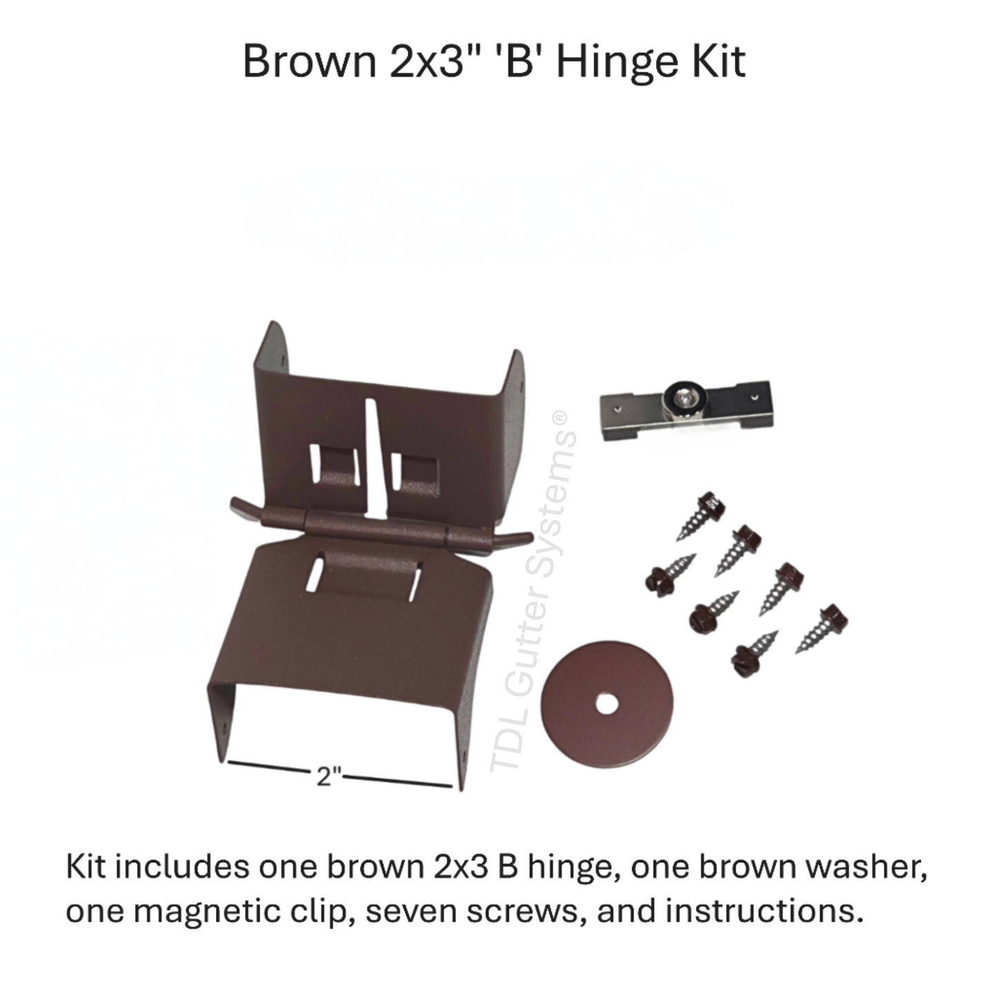 Magnetic Downspout Retention Clip With Steel Hinge