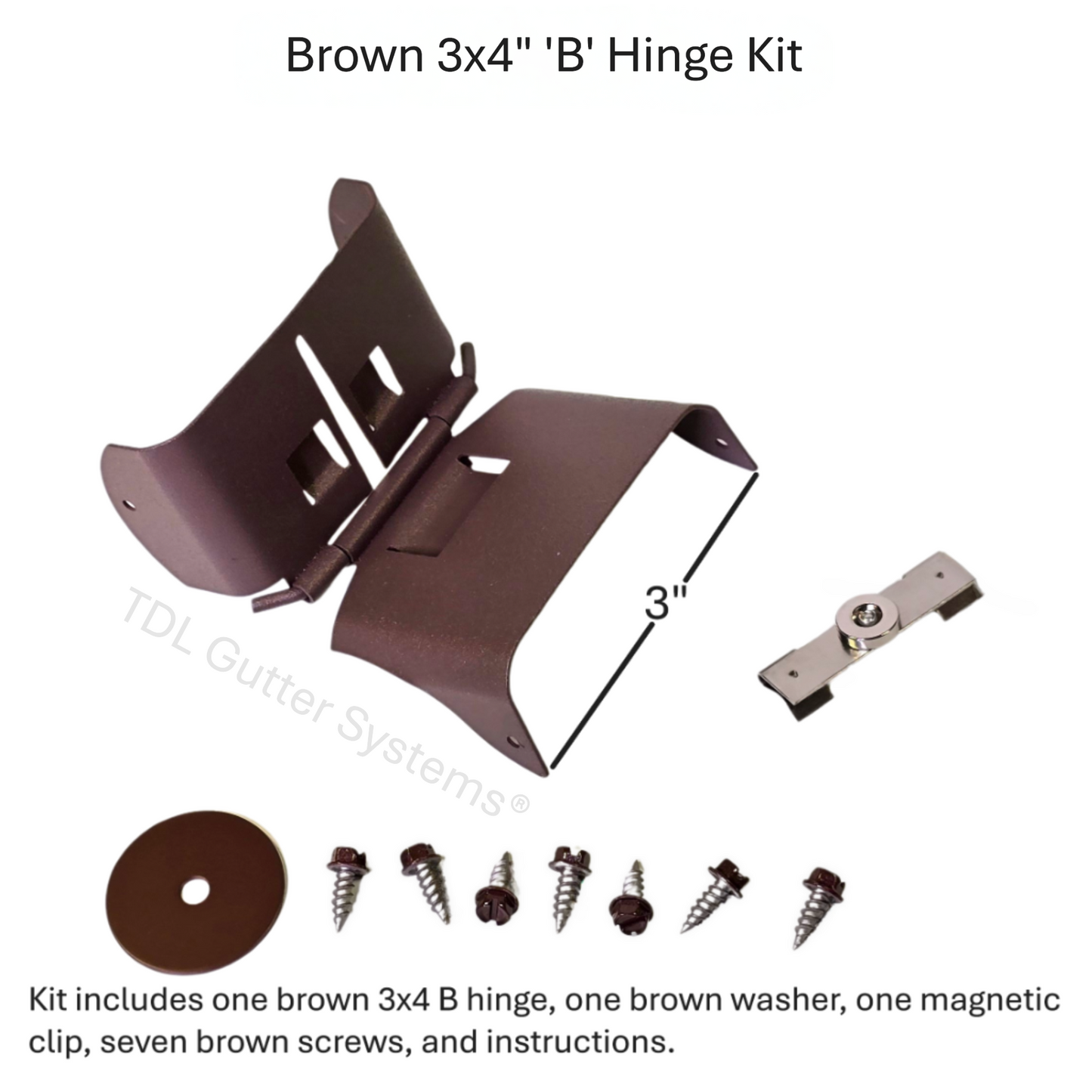Magnetic Downspout Retention Clip With Steel Hinge