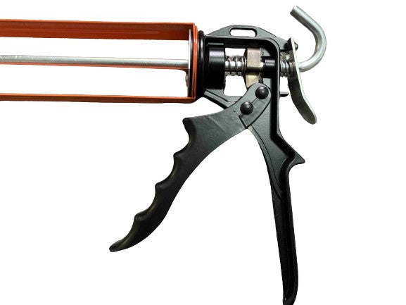 9-Inch Dripless Caulk Gun – 12:1 Thrust Ratio, Rotating Half-Barrel Frame