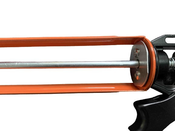 9-Inch Dripless Caulk Gun – 12:1 Thrust Ratio, Rotating Half-Barrel Frame