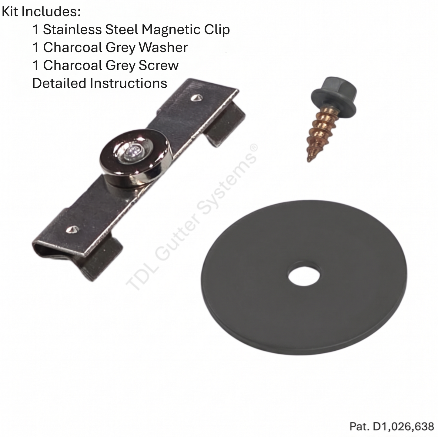 Magnetic Downspout Extension Retention Clip