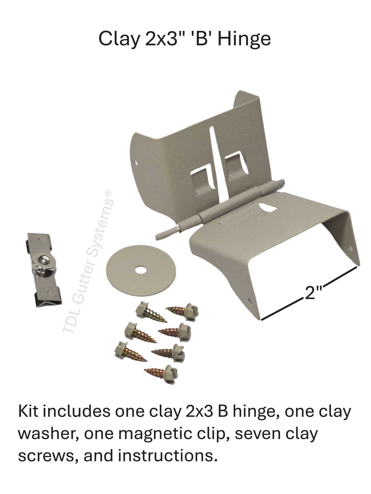 Magnetic Downspout Retention Clip With Steel Hinge