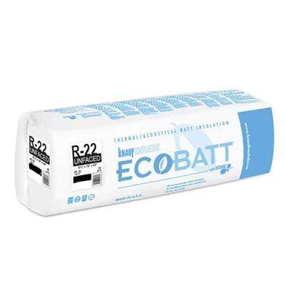 Knauf Ecobatt R-22 Unfaced Fiberglass Insulation Batts 6.5 in x 23 in x 48 in (4 Bags)