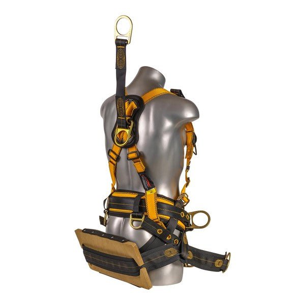 Kapture 5 Point Element Full Body Harness - Oil & Gas Derrick Series - 7 D-Rings - Tongue Buckle Legs - Shoulder Pads & Waist Belt - Bosun Chair - All Sizes