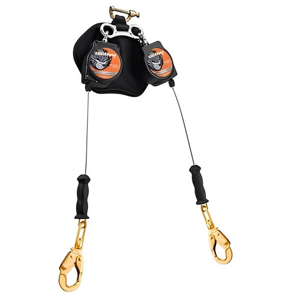 Leading Edge Dual 6 ft Self Retracting Lifeline With Snap/Rebar Hooks