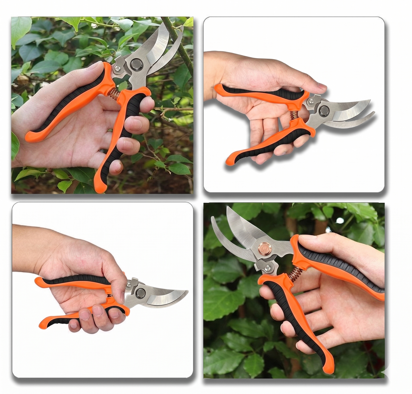 TDL Professional 7.5" Pruning Shears – High-Carbon Stainless Steel Garden Clippers with Non-Slip Comfort Grip