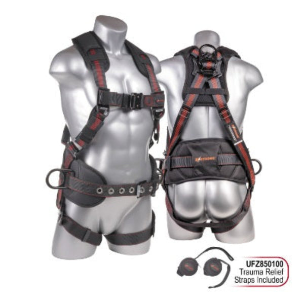 Kapture 5 Point Epic Full Body Harness - 3 D-Rings - QC Chest & Legs - Shoulder Pads & Waist Belt - All Sizes