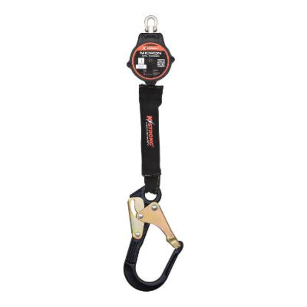 Micron Arc Flash Self Retracting Lifeline - Aluminum Rebar Hook - 6ft