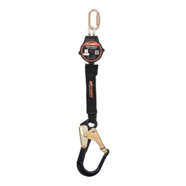 Micron Arc Flash Self Retracting Lifeline - Aluminum Rebar Hook - 6ft
