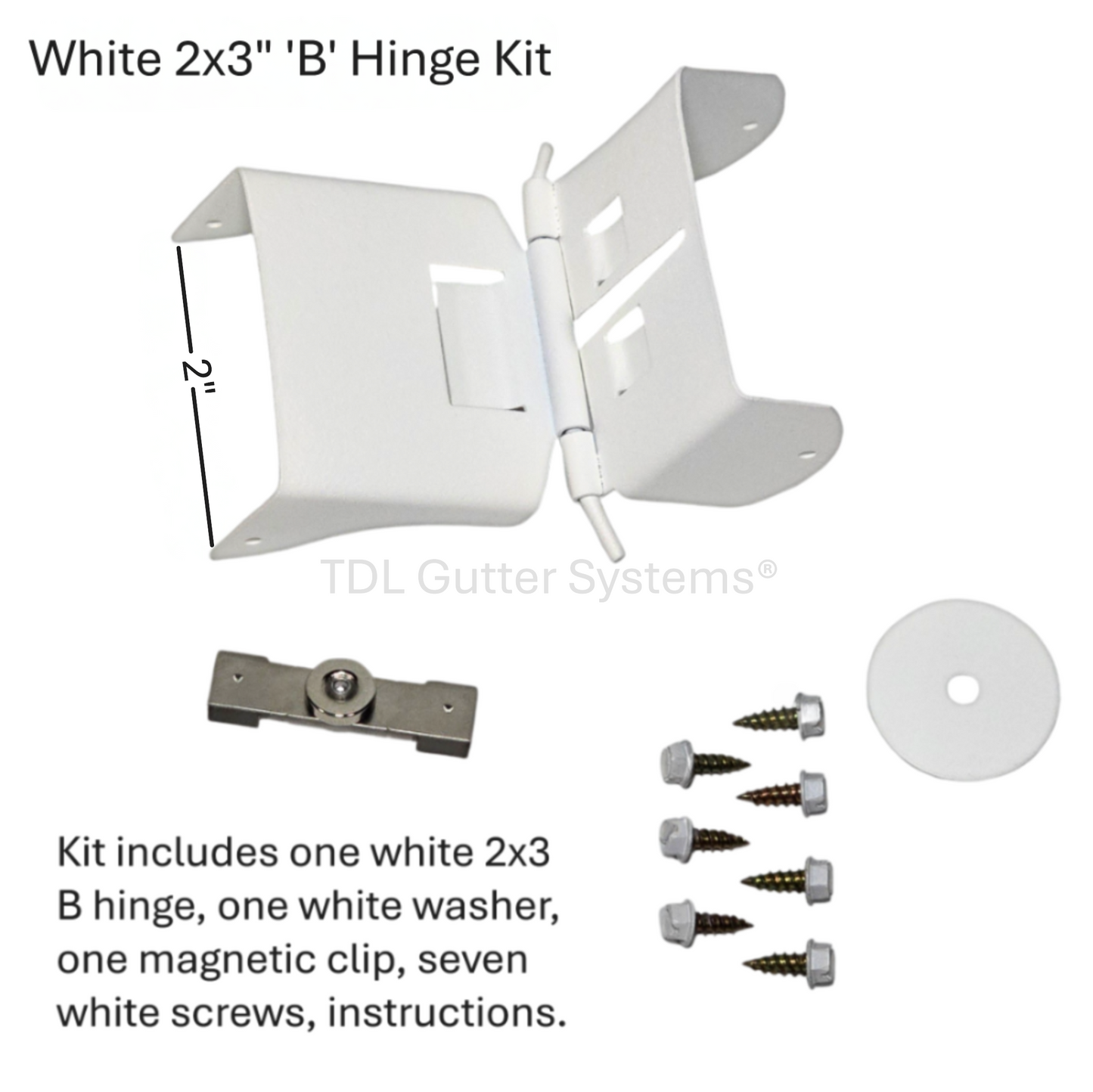 Magnetic Downspout Retention Clip With Steel Hinge