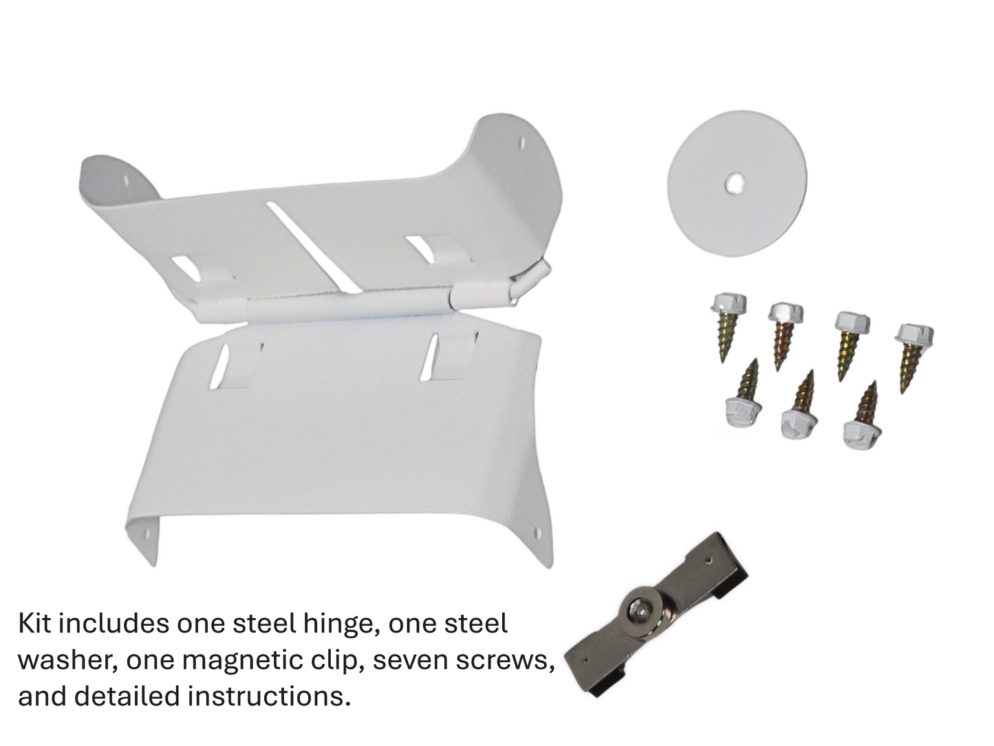Magnetic Downspout Retention Clip With Steel Hinge