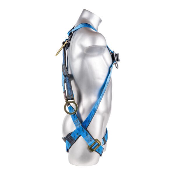 Kapture 3 Point Essential Full Body Harness - Dorsal D-Ring with 18" Ext O-Ring - Pull Thru Legs - All Sizes
